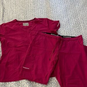 Skechers Fuchsia Scrub Set